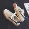 Модная женская обувь Холщовые плоские на шнуровке Белые Женская обувь 2024 Новинка Хлопок Поступление Тренды Распродажа Обувь для повседневной носки Корейское лето 39 H