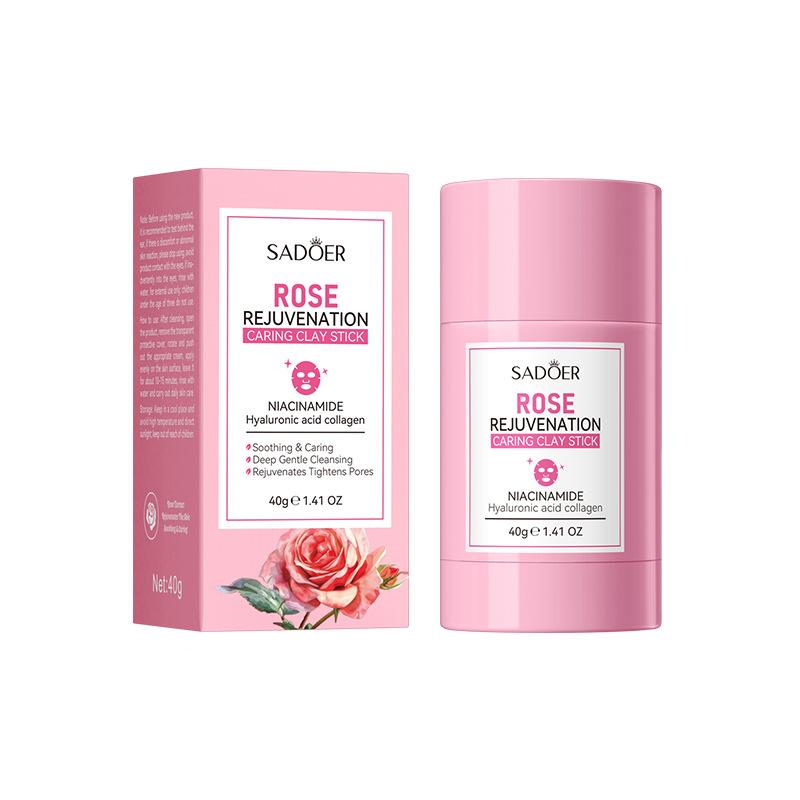 Solid Facial Mask Stick Green Tea Honey Peach Cleaning Pore Moisturizing Long Charcoal Eggplant Mud Film