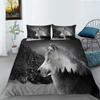 3D Printed Animal Bedding Set Wolf Pattern Down Duvet Cover Pillowcase 2/3pcAU/EU/DE All Sizes Men's and Boys' Cover