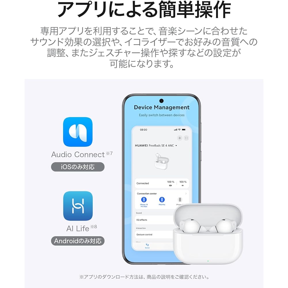 HUAWEI FreeBuds SE 4 ANC Wireless Earphones with up to 50dB Active Noise Cancellation, 50-hour Battery Life, Call Noise Reduction, Bluetooth 5.4, iOS/