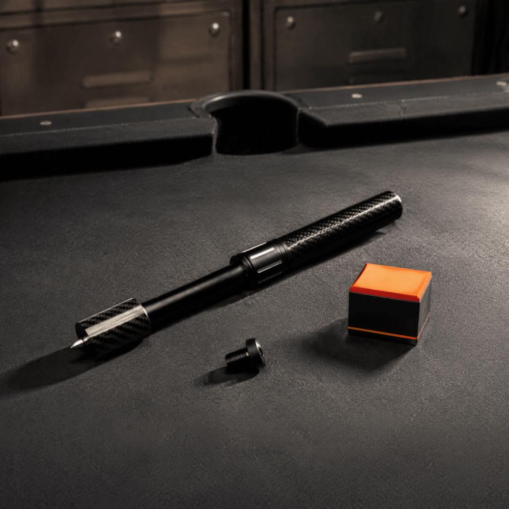 2pcs Carbon Fiber Material Pool Cue Extension Telescopic Cue Extension Billiards Playing