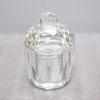 Mini Crystal Urn, Round, Clear, for Keeping Cremation