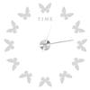 Large Wall Sticker Clock Butterfly Shape Innovation DIY Modern Art Living Room DecorationSilver