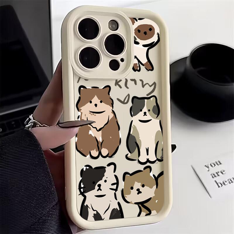 Чехол для телефона для Xiaomi Redmi Note 12S 11S 10S 9 10 11 12 13 Pro Plus Max 5G 12C 13C 10C 12 4G 14C Мультяшные кошки Мягкий чехол