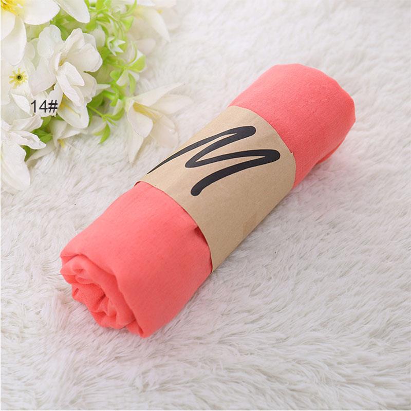 Женский шарф, шаль, женский модный платок, мусульманский платок, однотонный цвет