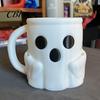Desktop Pen Holder Organizer Halloween Ghost Ice Cream Pint Holder, Dual Spoon Slot And Funny Gifts for Kids Handle Design Durable PLA Leak-Proof