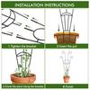 Outdoor Plant Trellis Metal Climbing Plant Stakes Houseplants Support Trellis Planter Insert Frame Trellis for Potted Ivy Roses Orchids