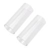 Alasum Guitar Slide Set of 2 Transparent Slide Bars Short Medium for Electric Guitar Glass Bottleneck Playing Accessories