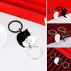 2Pcs Couple Keychain Cartoon Cat Shape Couple Keychain Set Romantic Gift for Valentines Day Anniversary