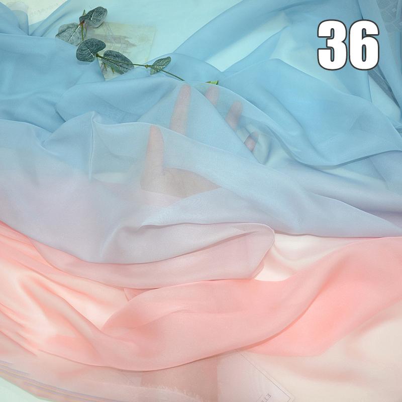 1/2/3M Ткань Шифон с Градиентом Органза Тюль Для DIY Платья Ханьфу Сценического Костюма Свадебной Вечеринки Декор Швейные Поделки