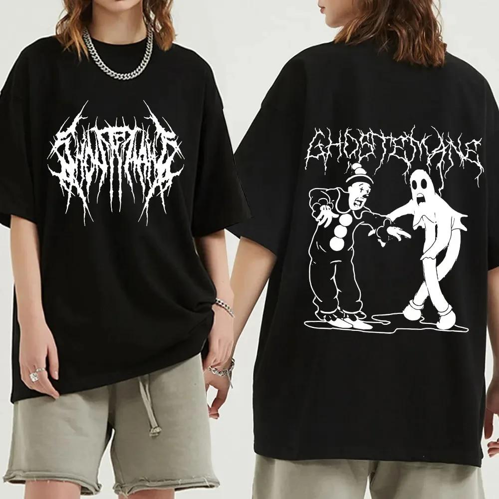 Ghostemane Graphic Print Cotton T Shirt Fashion Hip Hop Tops Metal Rock Gothic T-Shirt Streetwear Plus Size Women Clothing Unisex