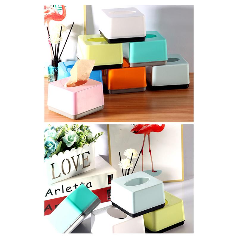 Commercial Grade Square Plastic Tissue Box Home Restaurant Living Room Drawer Type Can Print Logo Easy To Assemble Tissue Box