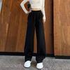 High-Waisted Red Wide-Leg Dance Pants: Fashionable, Thickened, Floor-Length, Loose Fit, Versatile, and Slimming for Women