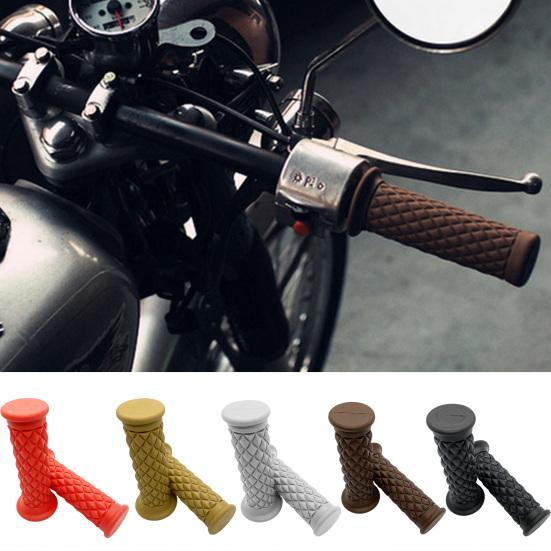 1 пара мотоциклетных ручек, нескользящие резиновые ручки на конце, ручки подруливающего устройства, 22 мм, удобные ручки для руля мотоцикла, ручки подруливающего устройства