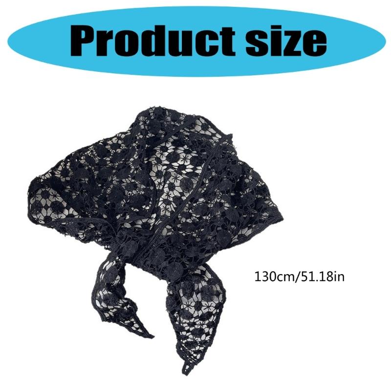 Aesthetic Hollowout Scarf Bohemian Shawl Headwear Waist Scarf Bag Band For Women Various Occasion Popular Photo Props