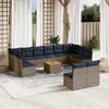 VidaXL Garden Lounge Set with Cushions 13 Pcs, Patio Sofas, Furniture Set, Outdoor Terrace Furniture, Grey 3256229