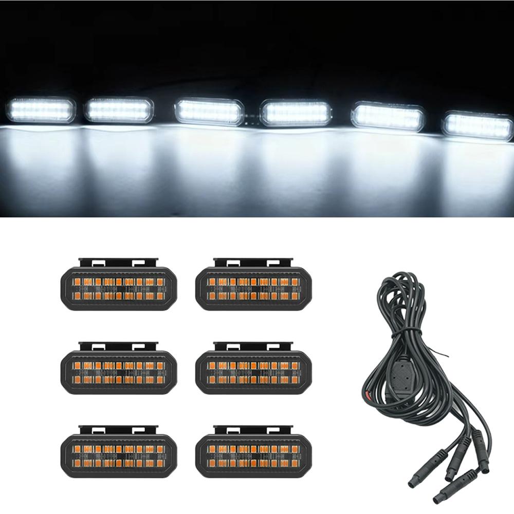 LED Front Grille Light FOR NISSAN SERENA C28 Car Daytime Running Light Wheel Eyebrow Lamp For Pickup Offroad 12V