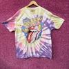 Футболка с принтом 'Hot lips Sunset' от Rolling Stones, окрашенная в технике тай-дай