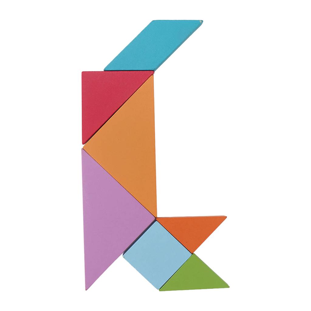 Магнитные игрушки Танграм 7 фигур Упражнение на логическое мышление Скрепка для книг Дизайн Деревянные блоки с узорами Набор f