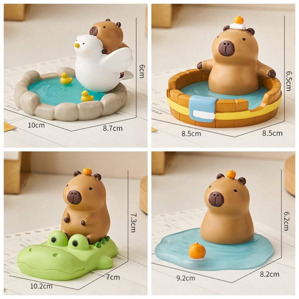Animal Figurines Capybara Phone Holder Ornament Capybara Model Toy  Phone Accessories