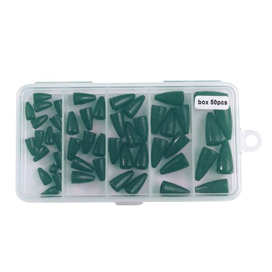 Набор из 50 шт. рыболовных грузил, устойчивых к ржавчине и коррозии, для соленой и пресной воды, металлические свинцовые рыболовные грузила