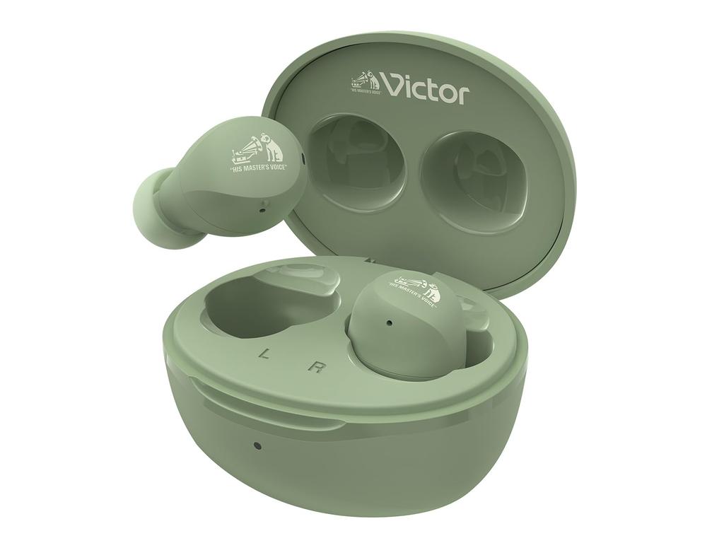 JVC Kenwood Victor Wireless Earphones Bluetooth Total 23 Hours Playback Includes Microphone Small Lightweight Waterproof Green HA-A6T-G Ver.5.4 HA-A6T