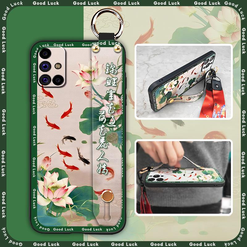 Phone Holder Anti-knock Phone Case For Samsung Galaxy M31S/SM-M317F/M315F Shockproof Chinese Style Elderly Lady For Mom