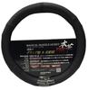 Steering Wheel Cover Genuine Center Size S [THE Leather] (Black Mark) (Black/Black) HJL-1S