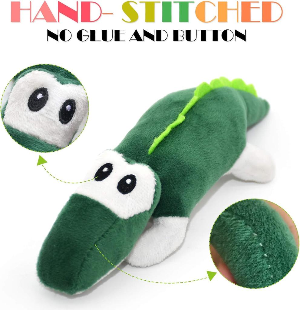 SHARLOVY Погремушки для собак, мягкие игрушки для собак, милые игрушки для жевания, игрушки для щенков, прорезывающихся зубов, для маленьких и средних собак, мягкая игрушка для лохматой собаки, подарочная коробка из 12 игрушек,