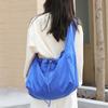 IELGY Korean Version of Casual Drawstring Shoulder Bag, Simple Bundle Mouth Large Capacity Fashion Nylon Messenger Bag