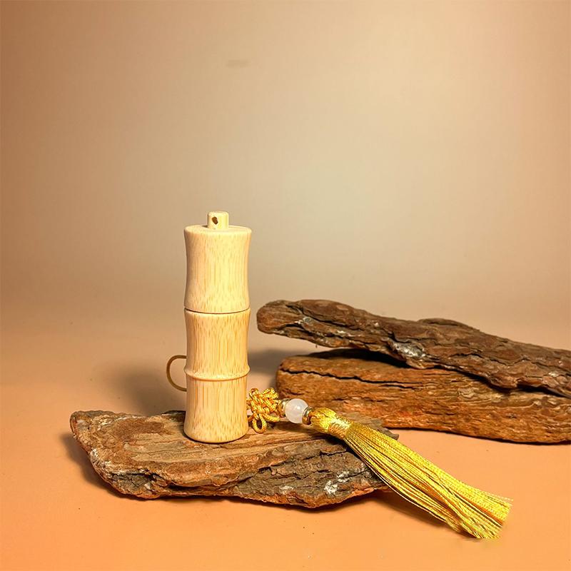 5ml Eco-Friendly Bamboo Roll-on Bottle with Tassels Steel Roller Ball Refillable Container for DIY Perfume Lipgloss