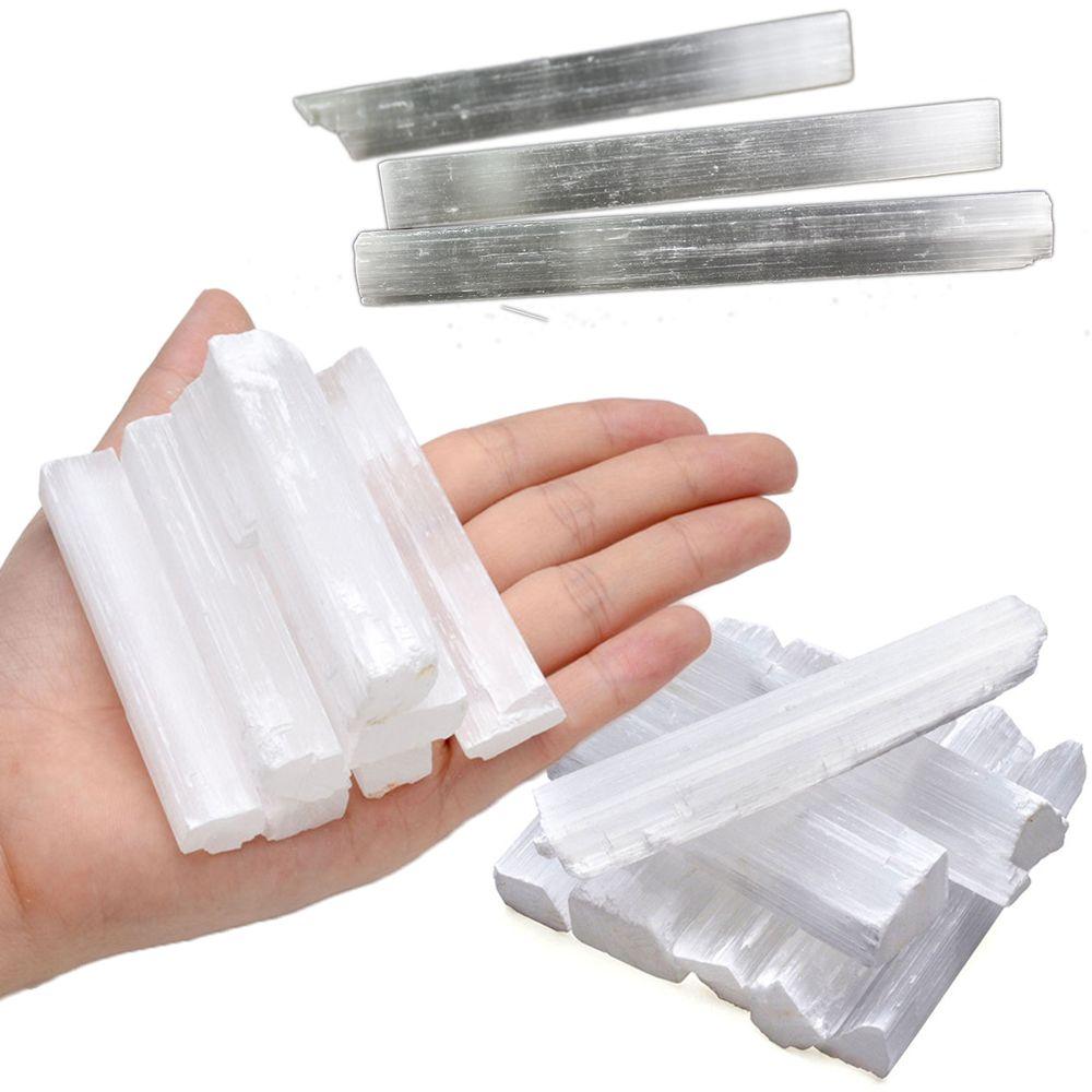 Specimen Jewelry Making White Selenite Wand Natural Gypsum Sticks Healing Stone Crystal Quartz