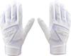 ZETT Impact Batting for High School White BG19202HS Gloves, Ambidextrous, Students, (1100), Small,