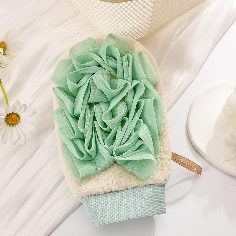 Супермягкая отшелушивающая рукавица для ванны 2 в 1 - безболезненная для кожи, губка, детские и взрослые купальные скраб-перчатки, прочное полотенце для душа
