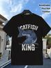 King of Catfish Ideal for Fishing During Spring Summer And Autumn This Stylish Short Sleeved Shirt