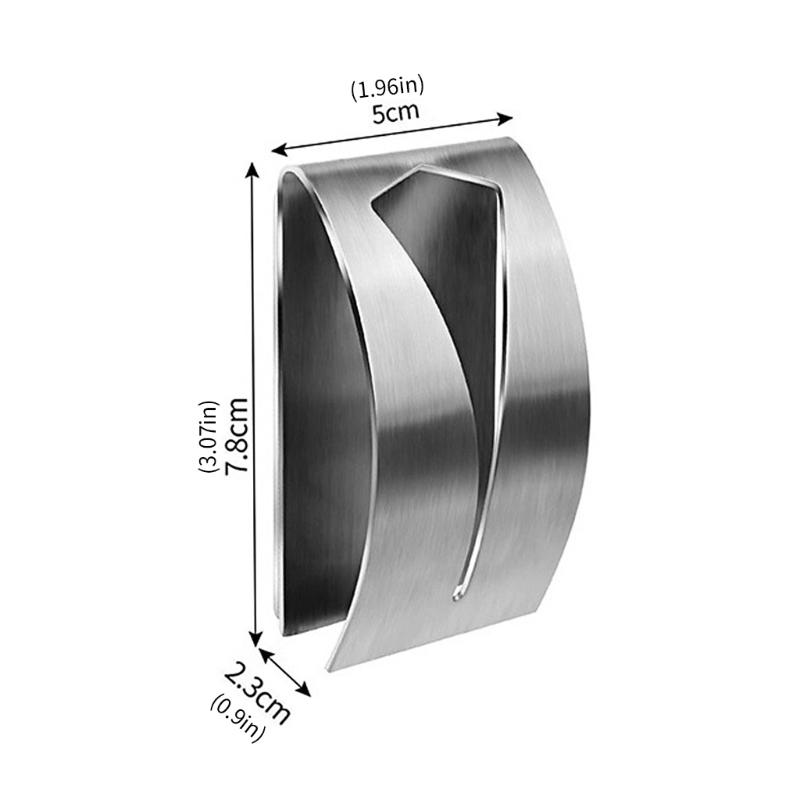 5Pcs Stainless Steel Towel Hook Simple Installation Strong Magnet Kitchen Towel Hanger for Small Spaces