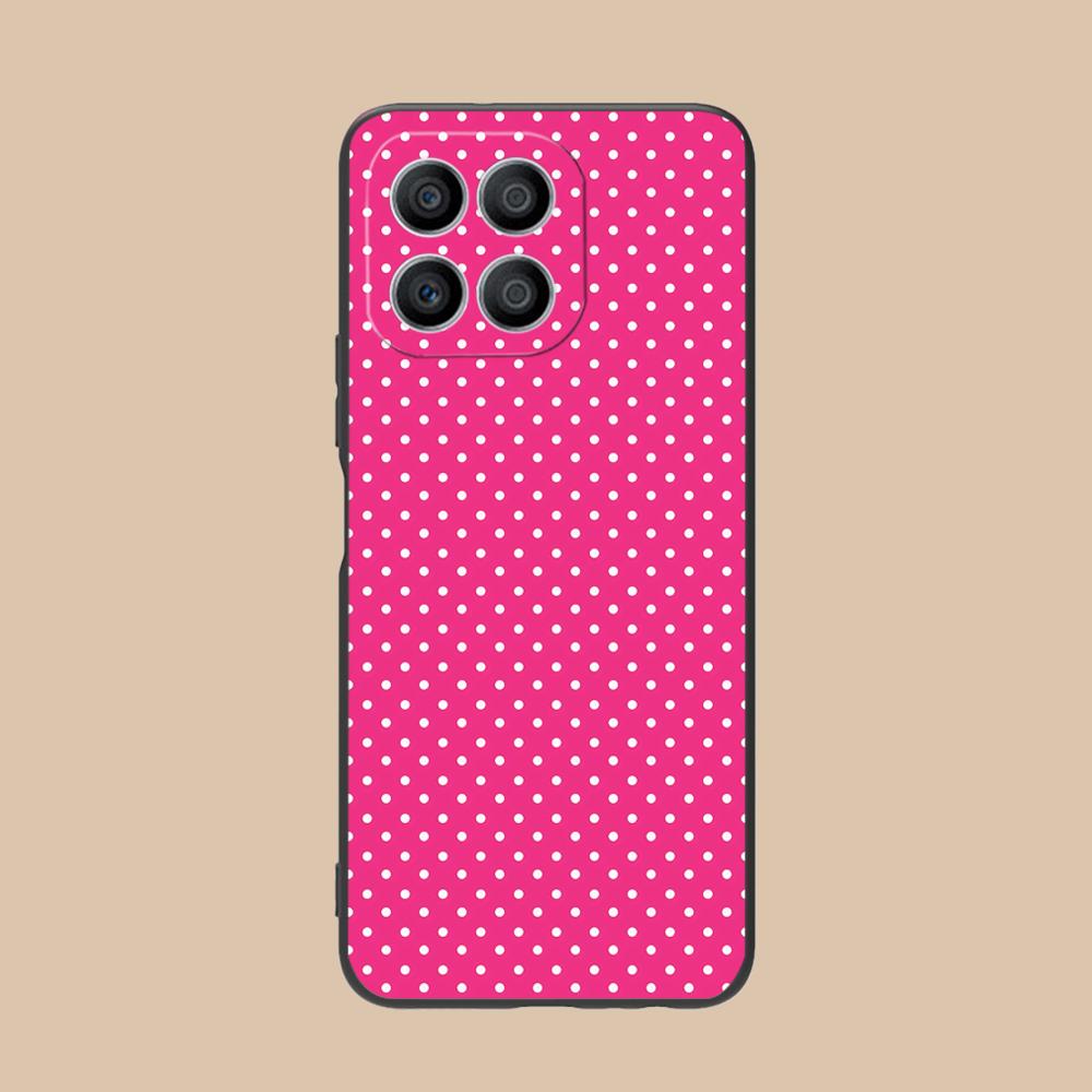 Розовый чехол для мобильного телефона с точками в форме сердца для Honor 90 80 70 60 50 30 20 10 9 8 7 Pro S SE Lite 5G Цветная печать Красивый чехол