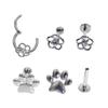 316L Stainless Steel Kitten Paw Lip & Helix Piercing Studs