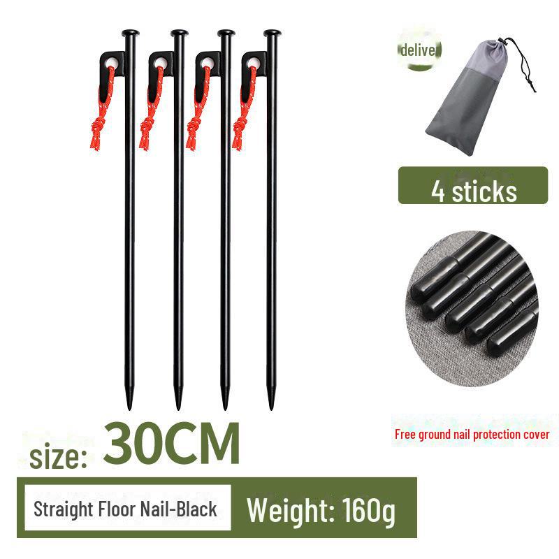 Outdoor Camping Windproof Steel Tent Peg Set