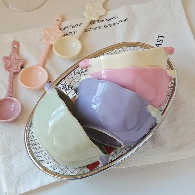 Шикарная десертная миска в стиле Color-Blocked с горошком в конфетных цветах