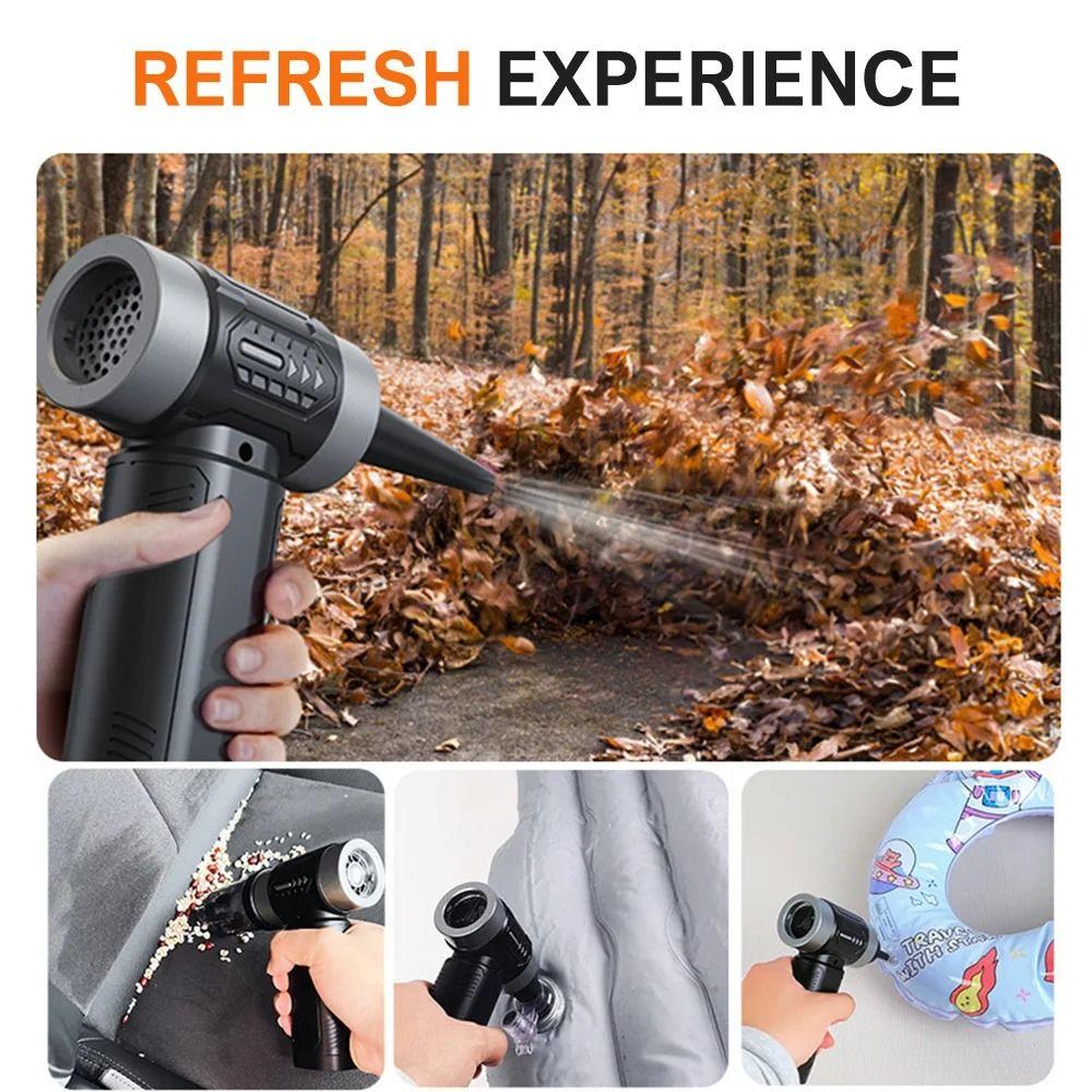 Бесщеточный двигатель Мини турбореактивный вентилятор 130000 об/мин Ручной вентилятор с сильным электрическим пылеудалением Кемпинг