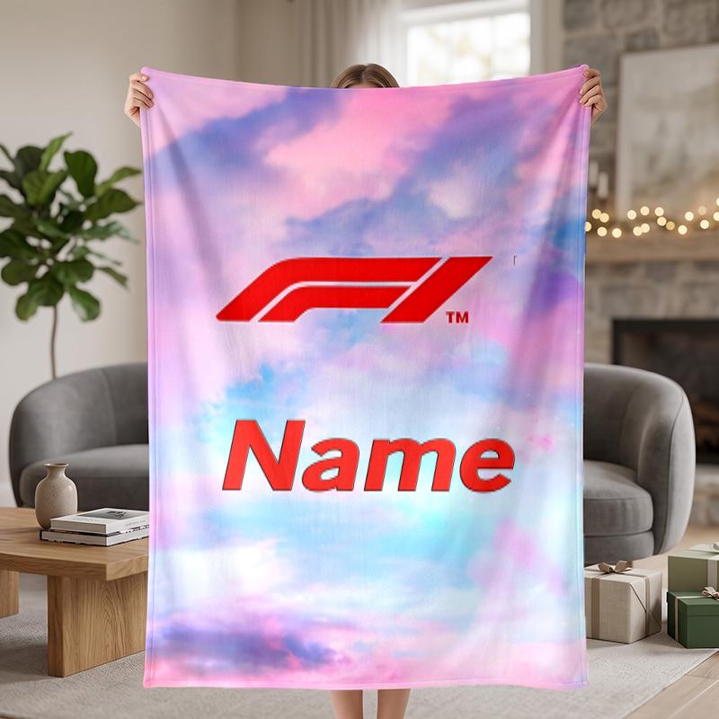 F1 Custom Flannel Blankets Soft Warm Cozy Throws for Home Decor Holiday Gifts