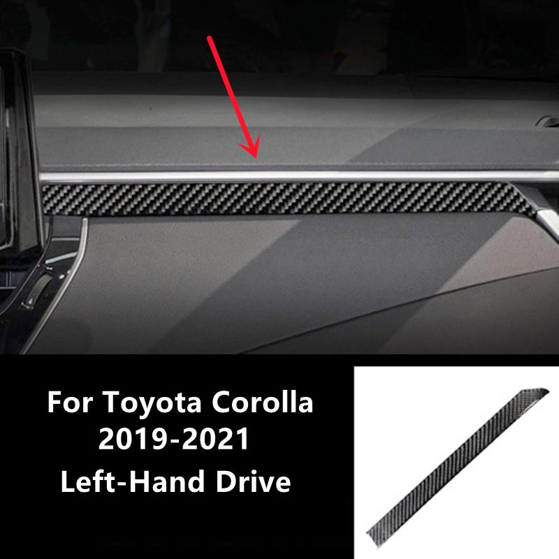 Real Carbon Fiber Car Inner Co-pilot Dashboard Cover Trim Decal Stickers For Toyota Corolla - Auto Interior