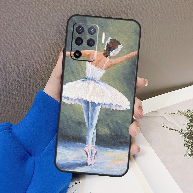 Масляная живопись Гимнастика Для OPPO Find X3 X5 Pro A9 A5 A31 2020 A15 A16 A52 A72 A1K A83 A91 A54 A74 A94 A53S Чехол