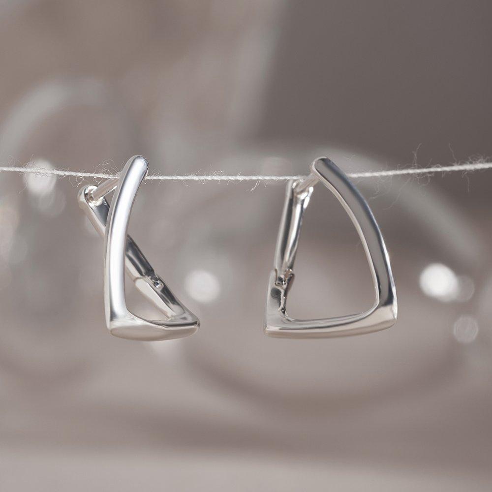 [Worn by Son Ye-jin] 925 Silver Twin One-Touch Ring Earrings W Gold