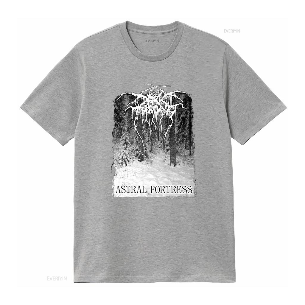 DARKTHRONE Астральная Крепость Лес Футболка Уникальный Дизайн Зимней Сцены для Мужской Моды винтажная стирка Дышащая Слегка Мягкая