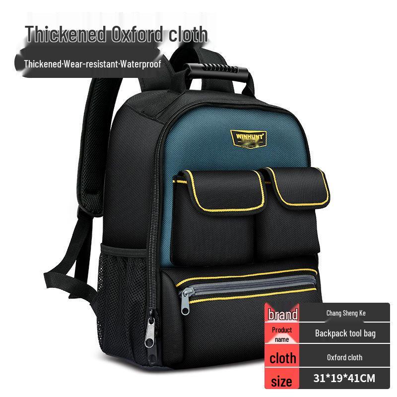Multifunctional Electrician's & Woodworking Durable Backpack with Large Capacity & Plastic Bottom