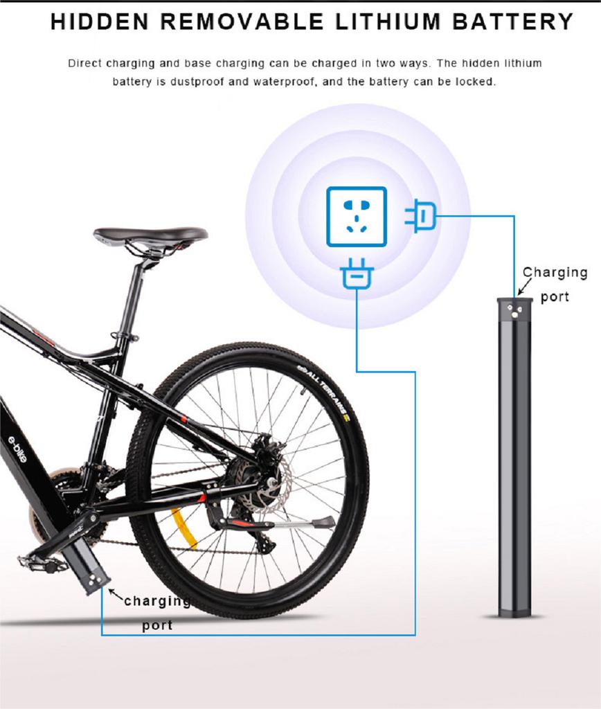 YG90-1000W-Новый 27,5-дюймовый электрический велосипед из алюминиевого сплава с полной подвеской 48 В 17 Ач литиевая батарея MTB Ebike