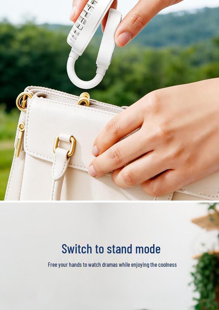 Portable Magnetic Mini Fan & Phone Holder - Desktop & Outdoor Use