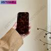 Янтарный ретро-коричневый IMD противоударный чехол для телефона для iPhone 17 16 15 14 12 11 13 Pro Max Plus Air Защитная задняя крышка